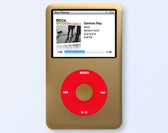 Apple iPod Classic 7th Gen Gold Upgraded with SDXC Card, Custom Media Player 128GB to 2TB