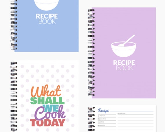 Hardback Recipe Book For Own Recipes Notebook Journal Blank Cooking Baking  Gift