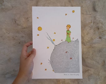 Pretty numbered lithograph of The Little Prince after Antoine Saint-Exupéry