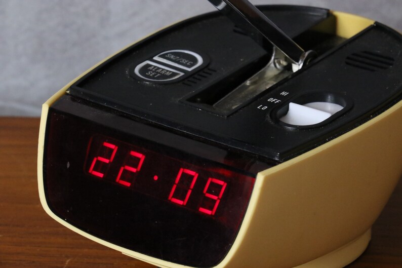 Vintage TIMCO Desk Lamp With Alarm Clock Hong Kong 1970s Etsy