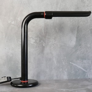 Vintage black desk lamp Stilplast - Italy - 1980's - counterweight lamp
