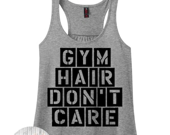 Gym Hair Don't Care, Gym Shirt, Gym Tank, lustiges Shirt, Plus Size Gym Shirt, Plus Size Kleidung, Workout Tank, Gym Tee, Plus Size Tank Top