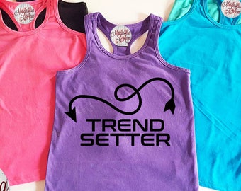 Trend Setter Little Girls Racerback Tank Top, Baby Tank Top, Toddler Tank Top, Summer Tank Top, Infant Tank Top, Trendy Tank Top, Girls Tank