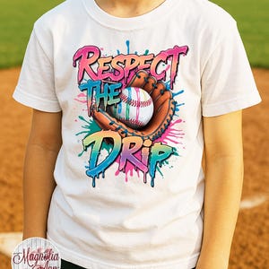 Achtung der Drip Baseball-Shirt, Jungen Baseball Drip Shirt, Baseball-Shirt für Kinder, Kinder-Baseball-Shirt, Jugend-Baseball-Shirt, Eis Drip