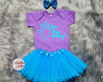 I'm This Many 5th Birthday Tutu Outfit, 5th Birthday Tutu Outfit, Toddler 5th Birthday Shirt, Toddler Birthday, 5th Birthday Outfit Girl