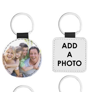 Llavero con foto, llavero de cuero personalizado con foto, llavero con foto de regalo, llavero de cuero con foto, llavero personalizado, regalo con foto, regalo para ella