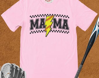 Mama Softball Tee, Retro Softball T-shirt, Softball T-shirt, Softball Shirt, Softball Mama Shirt, Softball Mom, Softball Mom Gift, Mom Gift