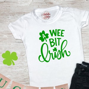 A Wee Bit Irish, St Patrick&#39;s Day Shirt, St. Patricks Day Kids Shirt, Girls St Patricks Day Shirt, Boys St Patricks Day Shirt, Shamrock Tee