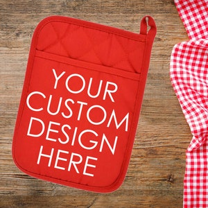 Custom Pot Holder, Custom Oven Mitt, Personalized Oven Mitt, Personalized Pot Holder, Kitchen Gift, Mother&#39;s Day Gift, Housewarming Gift