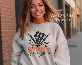 Halloween Sweatshirt, Spooky Season Sweatshirt, Halloween Pullover, Plus Size Sweatshirt, Halloween Crewneck,Spooky Tee, Plus Size Halloween