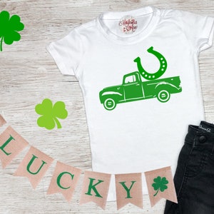 Truck Shirt, St Patricks Day Shirt, Boys St Patricks Day Shirt, Kids St Patricks Day Shirt, Toddler Shamrock Shirt, Lucky Shirt, Shamrock