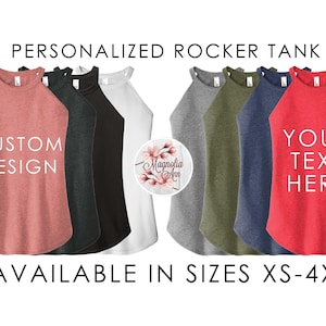 Custom Tank, Custom Rocker Tank Top, Custom Racerback, Women&#39;s Racerback Tank Top, Plus Size Clothing, Plus Size Tank, Plus Size Racerback