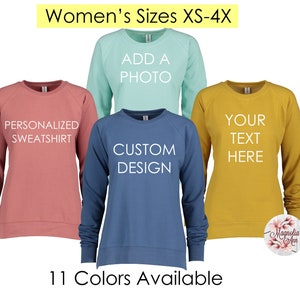 Custom Sweatshirt, Plus Size Sweatshirt, Custom Pullover, Personalized Sweatshirt, Plus Size Clothing, Mother&#39;s Day Gift, Gift for Her