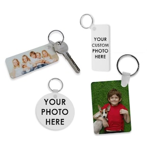 Photo Keychain, Photo Keychain Gift, Custom Photo Double Sided Keychain, Design Your Own Keychain, Custom Keychain, Photo Gift, Gift for Her