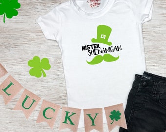 St Patricks Day Shirt, Mister Shenanigan, Boys St Patricks Day Shirt, Funny Kids St Pattys Shirt, St. Patricks Day Kids Shirt, Shamrock Tee
