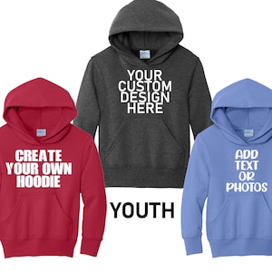Jugend Hoodie, Kinder Hoodie, Kinder Sweatshirt, Personalisierter Hoodie, Personalisierte Pullover, Personalisiertes Kapuzenshirt