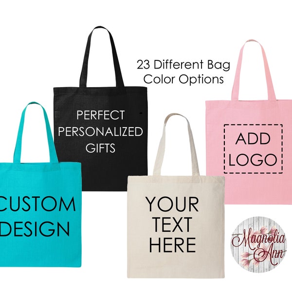 Custom Tote Bag, Logo Tote Bag, Personalized Tote Bag, Create your Own Bag, Monogram Tote Bag, Personalized Name, Bridal Party Gifts, Gift