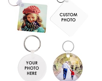 Llavero con foto, Llavero con foto de regalo, Llavero personalizado de doble cara con foto, Diseña tu propio llavero, Llavero personalizado, Regalo con foto, Regalo para ella