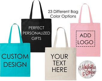 Custom Tote Bag, Logo Tote Bag, Personalized Tote Bag, Create your Own Bag, Monogram Tote Bag, Personalized Name, Bridal Party Gifts, Gift