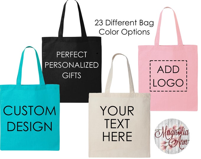 Custom Tote Bag, Logo Tote Bag, Personalized Tote Bag, Create Your Own ...