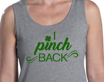 I Pinch Back Tank, St. Patrick's Day Tank, Plus Size St. Patricks Day, St Patricks Day Shirt, Plus Size St Patricks Day Tank, Plus Size Tank