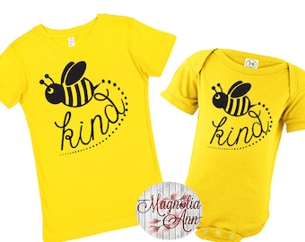 Camiseta "Sé amable", Camiseta de abejorro, Camiseta de abeja, Camiseta infantil, Camiseta de abeja para niña, Camiseta de abeja para bebé, Camiseta de abeja para bebé, Camisetas a juego, Abeja