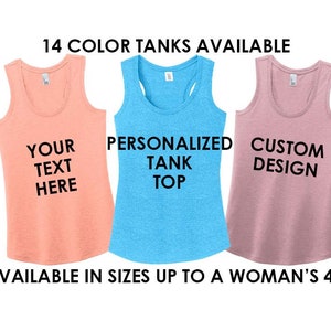 Custom Tank, Personalized Tank Top, Custom Racerback, Women's Racerback Tank Top, Plus Size Clothing, Plus Size Tank, Plus Size Racerback