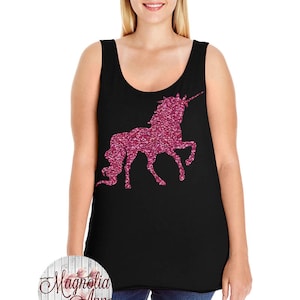 Unicorn, Glitter, Magical, Women's Premium Jersey Tank Top in Sizes Small-4X, Plus Sizes, Curvy, Lots of Colors