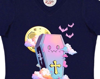 Coffin Shirt, Halloween Shirt, Pastel Halloween, Plus Size Halloween Shirt, Plus Size Clothing, Plus Size Halloween T-shirt, Pastel Goth Tee