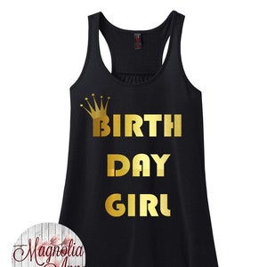 Birthday Girl, Birthday Shirt, Birthday Girls Shirt, Birthday Party Shirt, Birthday Shirts for Women, Plus Size Clothing, Plus Size Tank Top