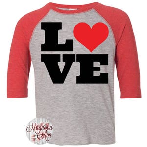 Liebe Herz Kleinkind Baseball Raglan T-Shirt, Valentinstag Shirt, Kinder Valentinstag Shirt, Kleinkind Valentinstag Shirt, Kleinkind T-Shirt, Liebe Tee, Liebe