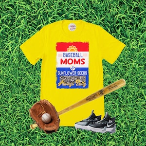 Baseball Mom and Sunflower Seeds Shirt, Baseball Mama Shirt, Women&#39;s Baseball Shirt, Sunflower Seeds Always Salty, Mother&#39;s Day Gift, Mom