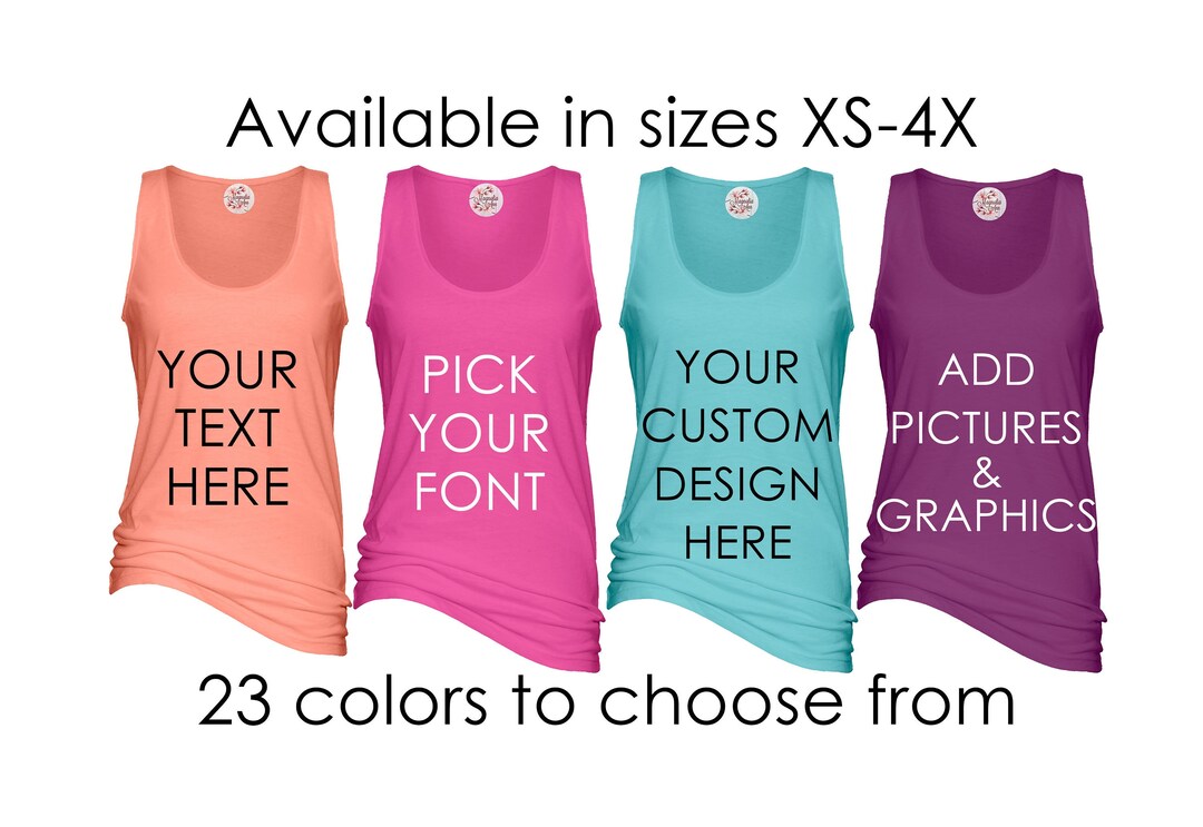 Custom Shirt, Custom Tank, Plus Size Tank Top, Plus Size Clothing, Plus ...