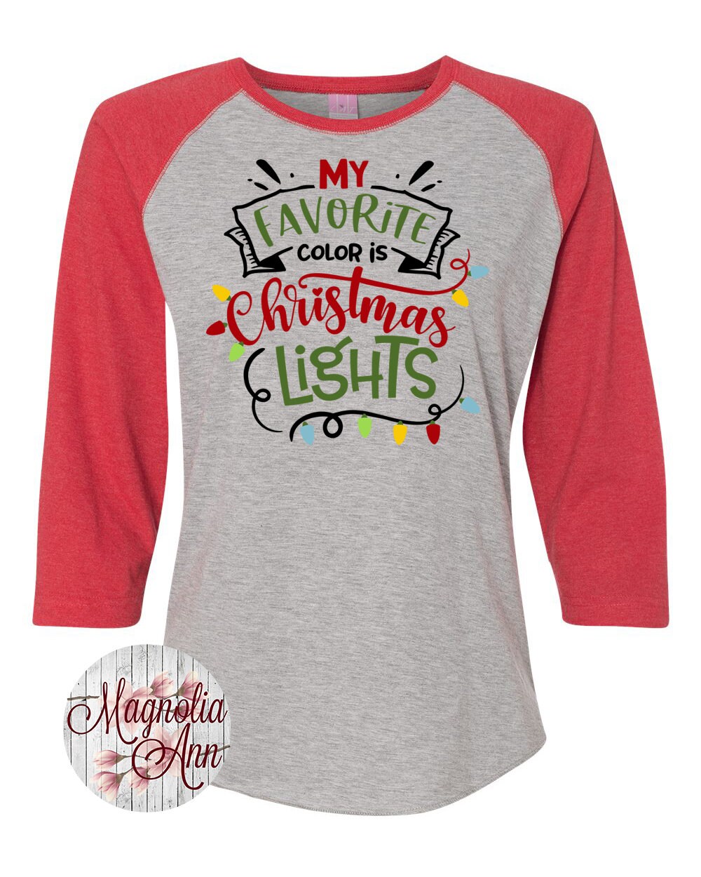 My Favorite Color is Christmas Lights Christmas Shirt Plus Etsy