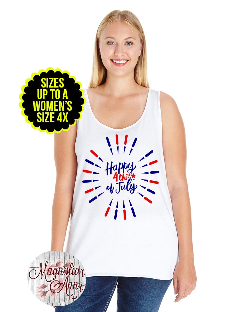 plus size patriotic tank tops