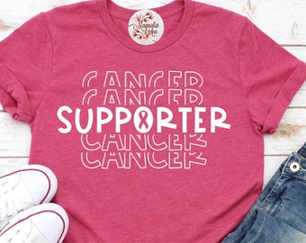 Chemise de sensibilisation au cancer, chemise de soutien au cancer, chemise de soutien au cancer, chemises de cancer du sein, chemise ruban rose, chemise de survivant du cancer, cancer