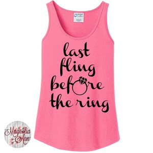 Sista flingan före ringen, Möhippa, Bröllopsfest, Linne för kvinnor i 6 färger, Storlekar Small-4X, Plus Size