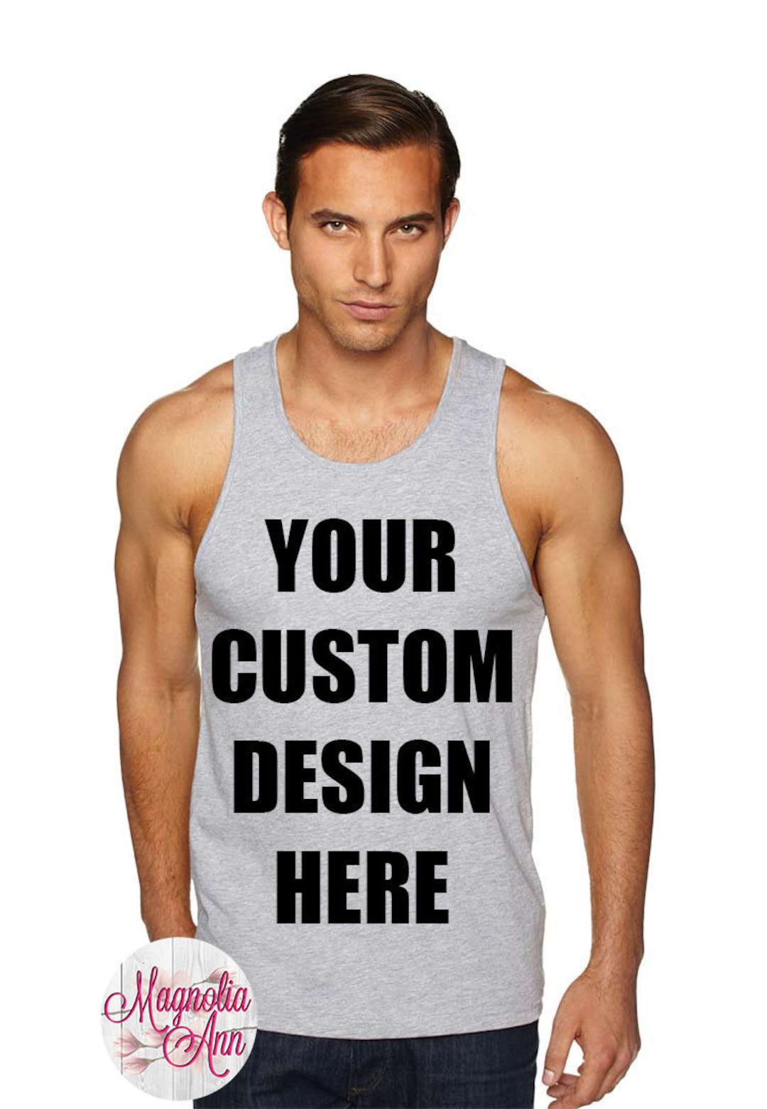 behandle afvisning edderkop Create Your Own Design Men's Tank Top Custom Tank Top - Etsy