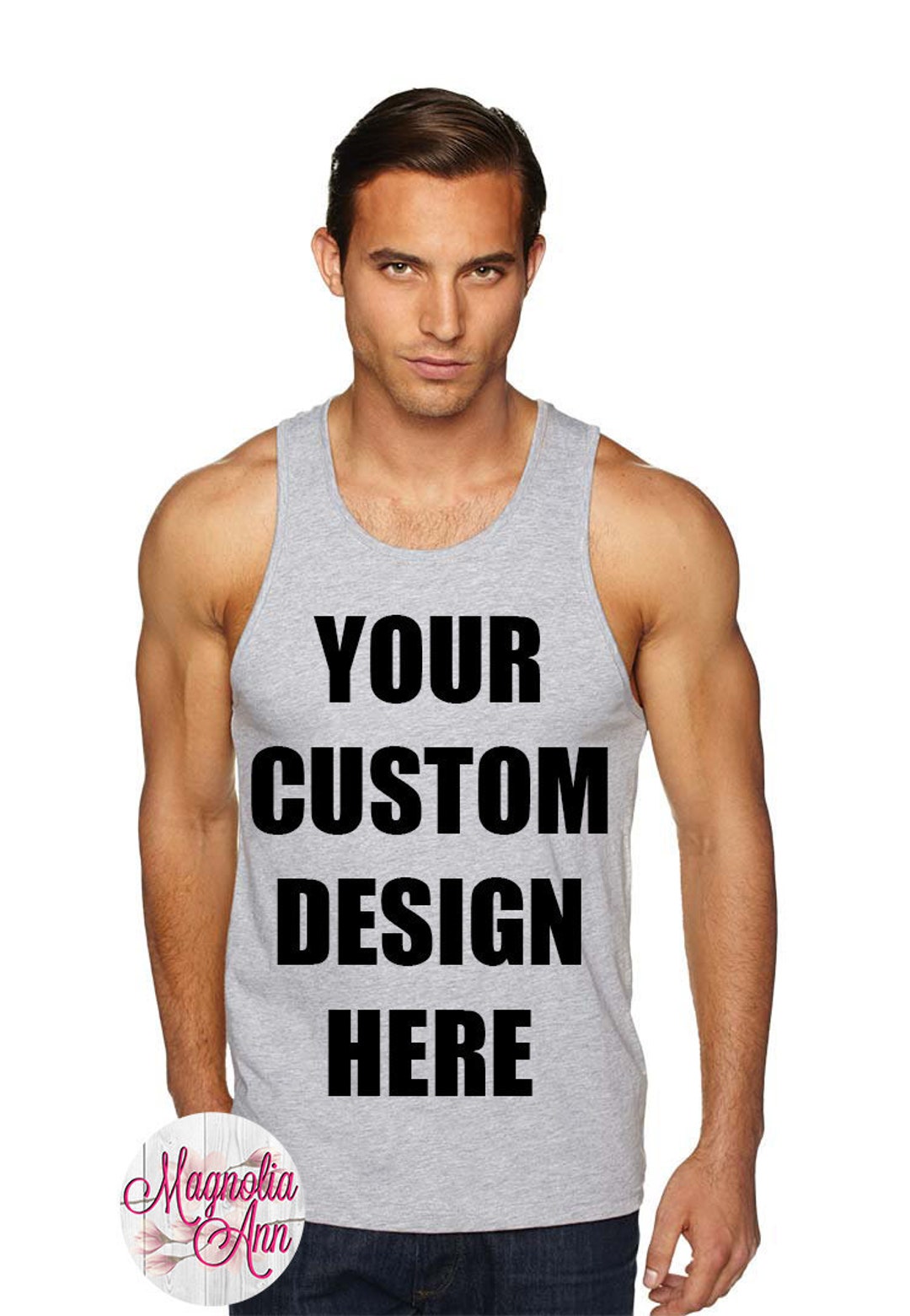 Create Your Own Design Men's Tank Top, Custom Tank Top, Mens Custom