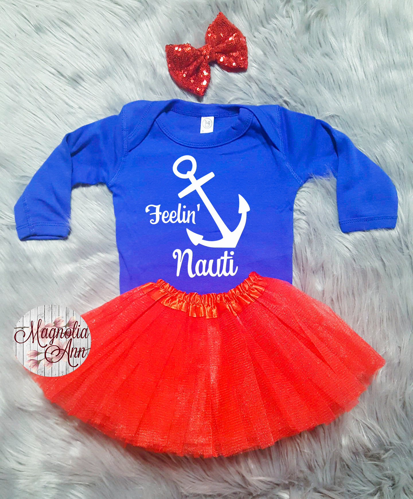 Feelin Nauti Anchor Outfit 1st Birthday Outfit Nautical Etsy España