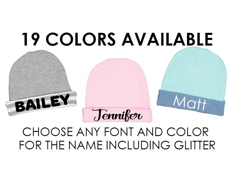 personalized newborn beanie