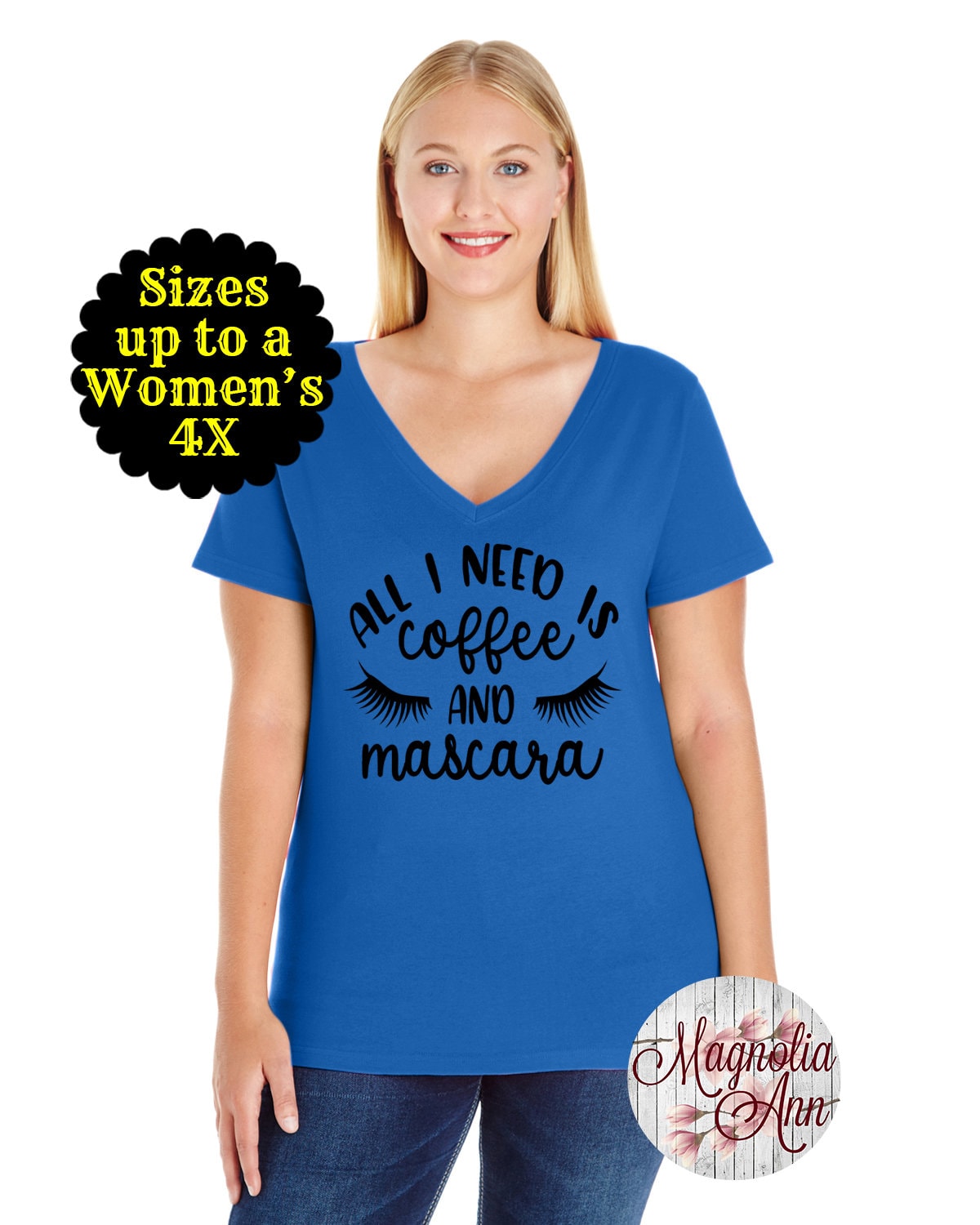 Mascara Women's V-neck Shirt Mom 