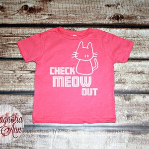 Sprawdź Meow Out, Maluch T-shirt z grafiką dla maluchów, Maluch T-shirt z grafiką, Maluch Koszulka, Modny T-shirt, Ubrania dla maluchów