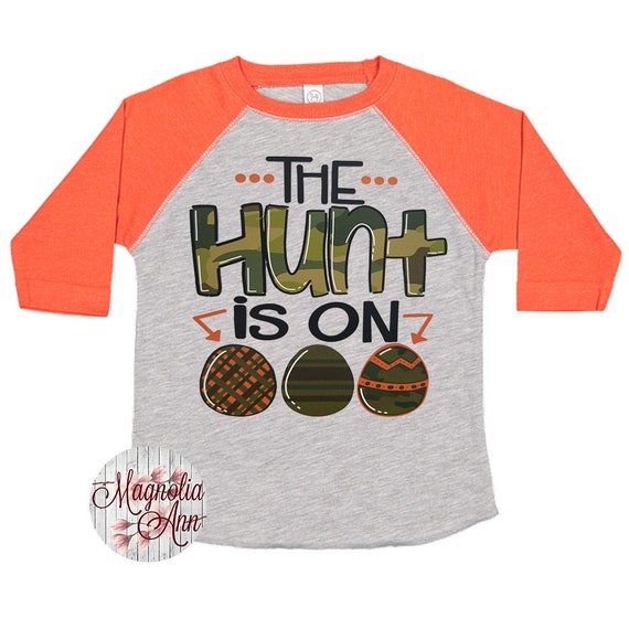 Download The Hunt Is On Boys Easter Shirt Easter Egg Shirt Easter Etsy