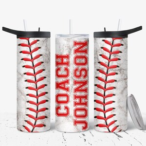 Baseball Tumbler, Custom Baseball Tumbler, Personalized Baseball Tumbler, Baseball Gift, 20 OZ Tumbler, 30 OZ Tumbler, Baseball Team Gift