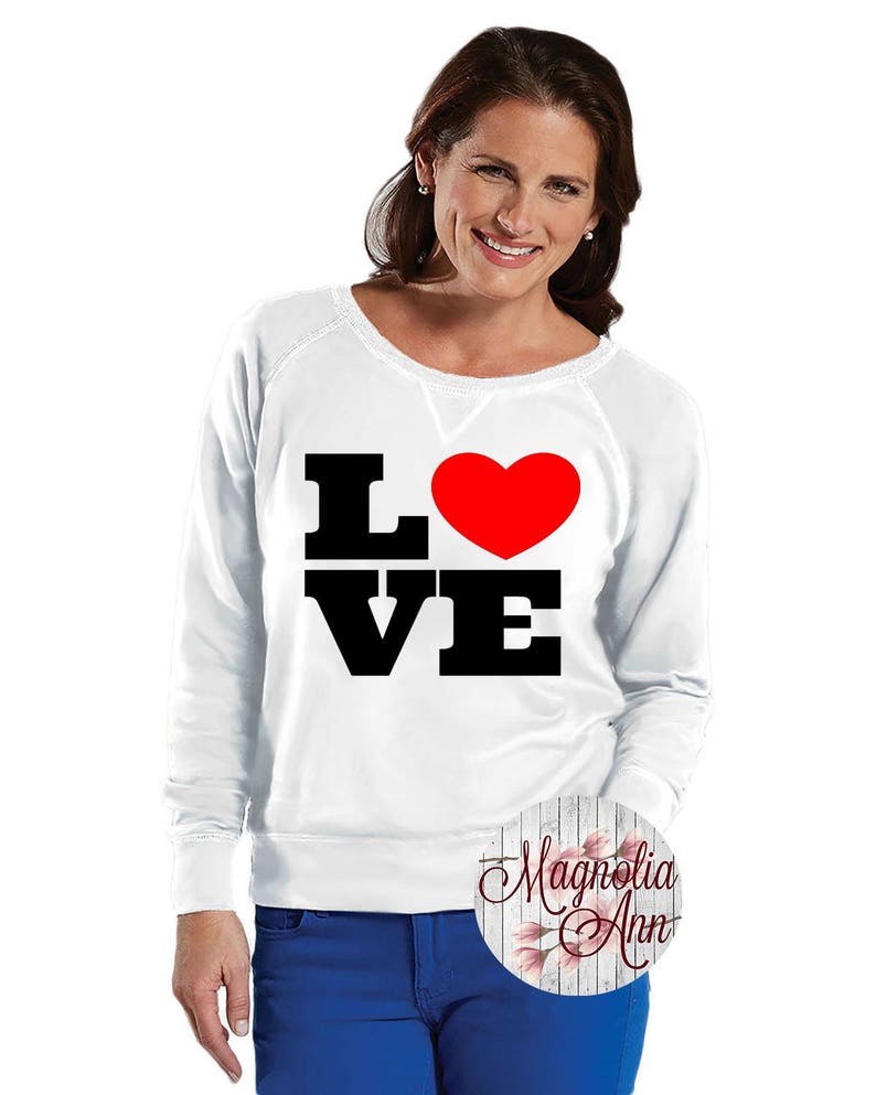 Valentines Day Sweatshirt Love Heart French Terry Sweatshirt Plus Size Sweatshirt Valentines Shirt Valentines Day Shirt Sizes Small-4X