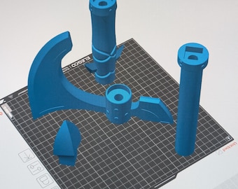 Hacha Nightwolf, MK 11, archivo STL de arma, archivo de modelo 3D