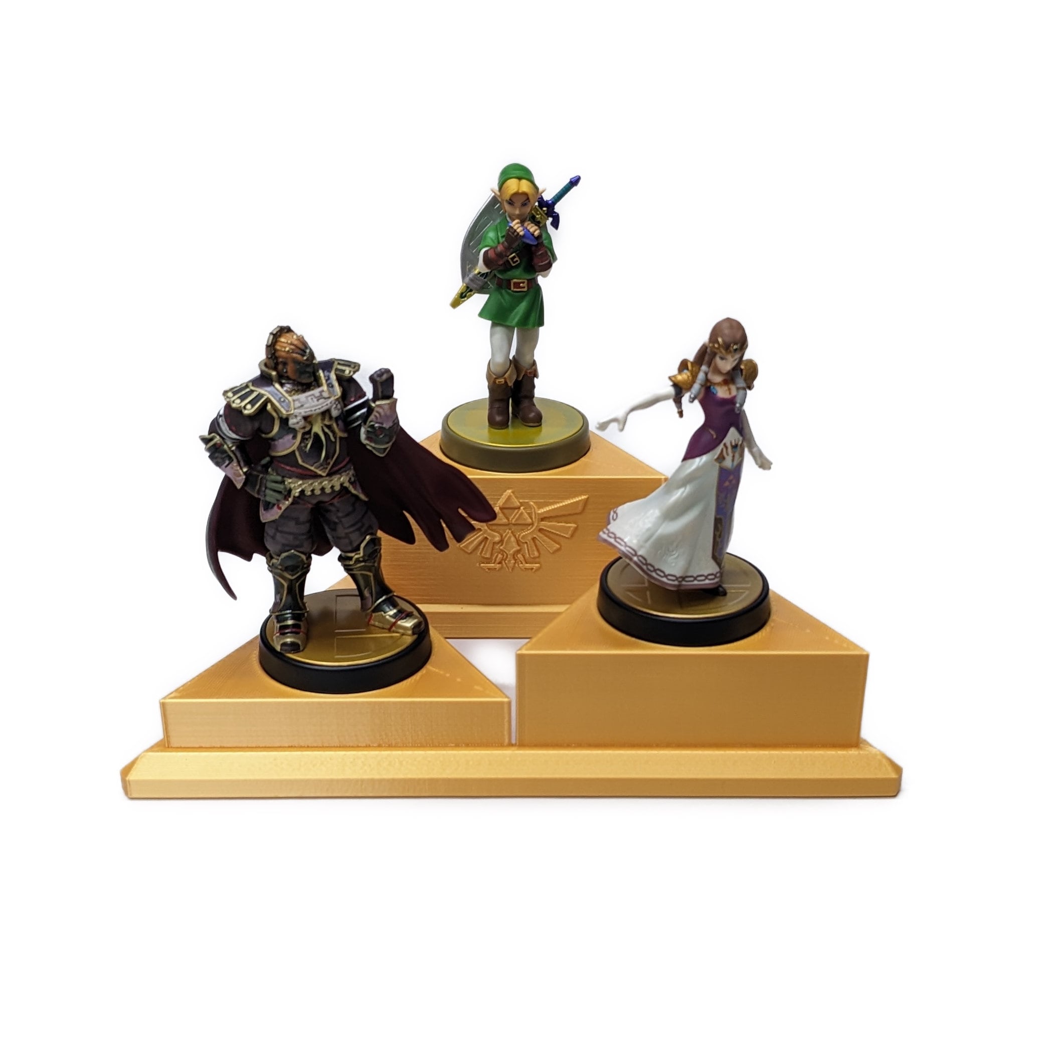 3-tier Triforce Display Stand Compatible With Amiibo Figurines