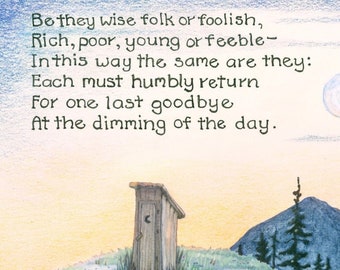 Men's humorous Greeting Card, Father's Day, Birthday, All Occasion, Cowboy Wisdom, Cranny, Original Art and Poetry