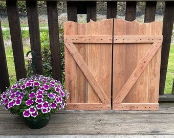RUSTIC Cedar Saloon Style Wooden Swinging Saloon Doors.      ”unstained”